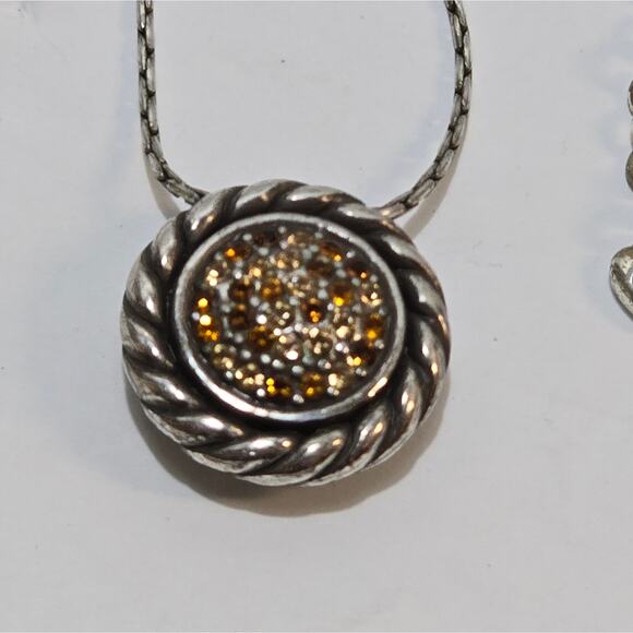 Brighton Mixed Metals TRUST YOUR JOURNEY Crystal Jeweled Reversible Necklace - Picture 7 of 7